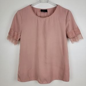 .object Blush Pink Lace Blouse Size 34